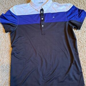 J Lindeberg JL Men's Blue and Black Polo Shirt size XL